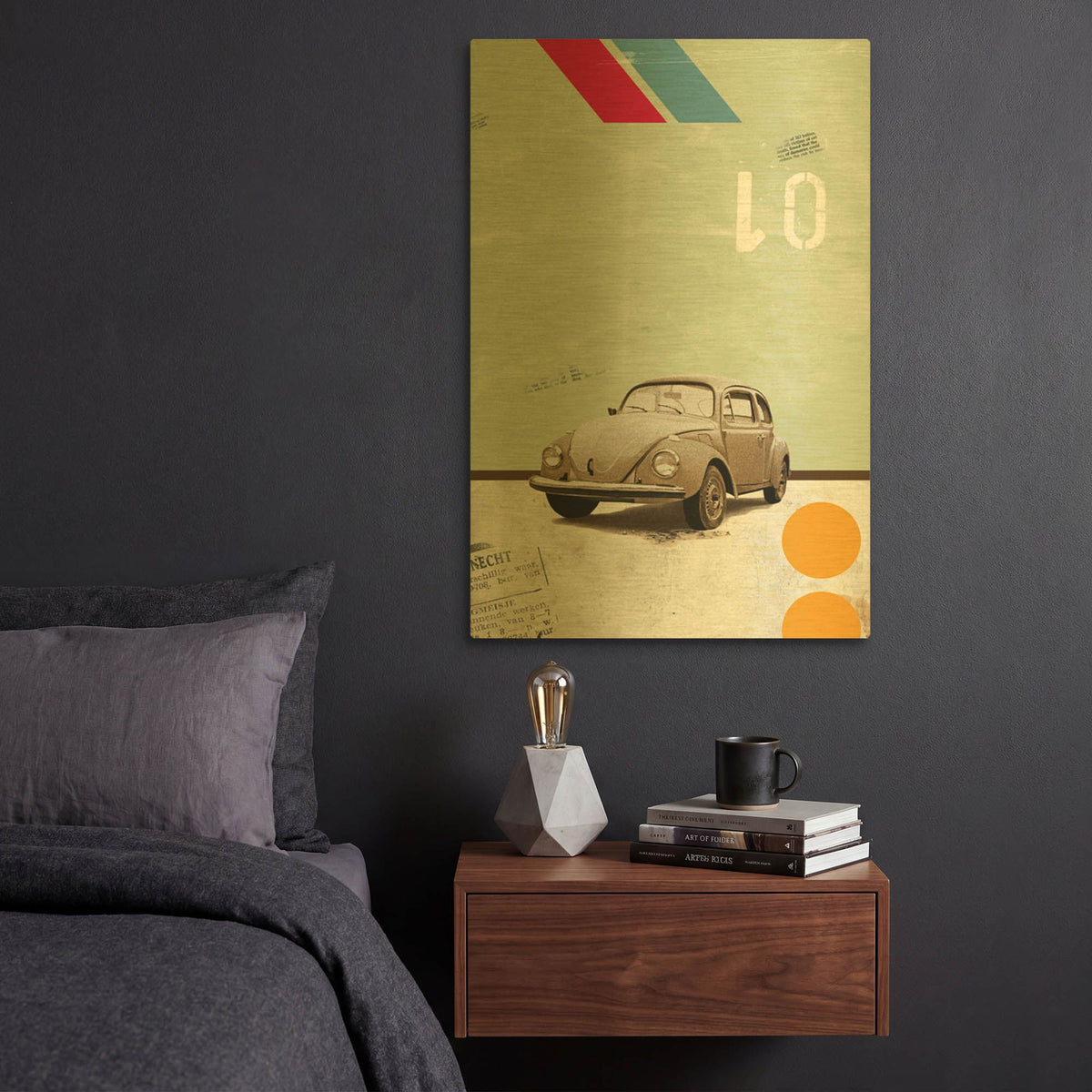 'The Beetle' By Elo Marc Gold Metal Wall Art