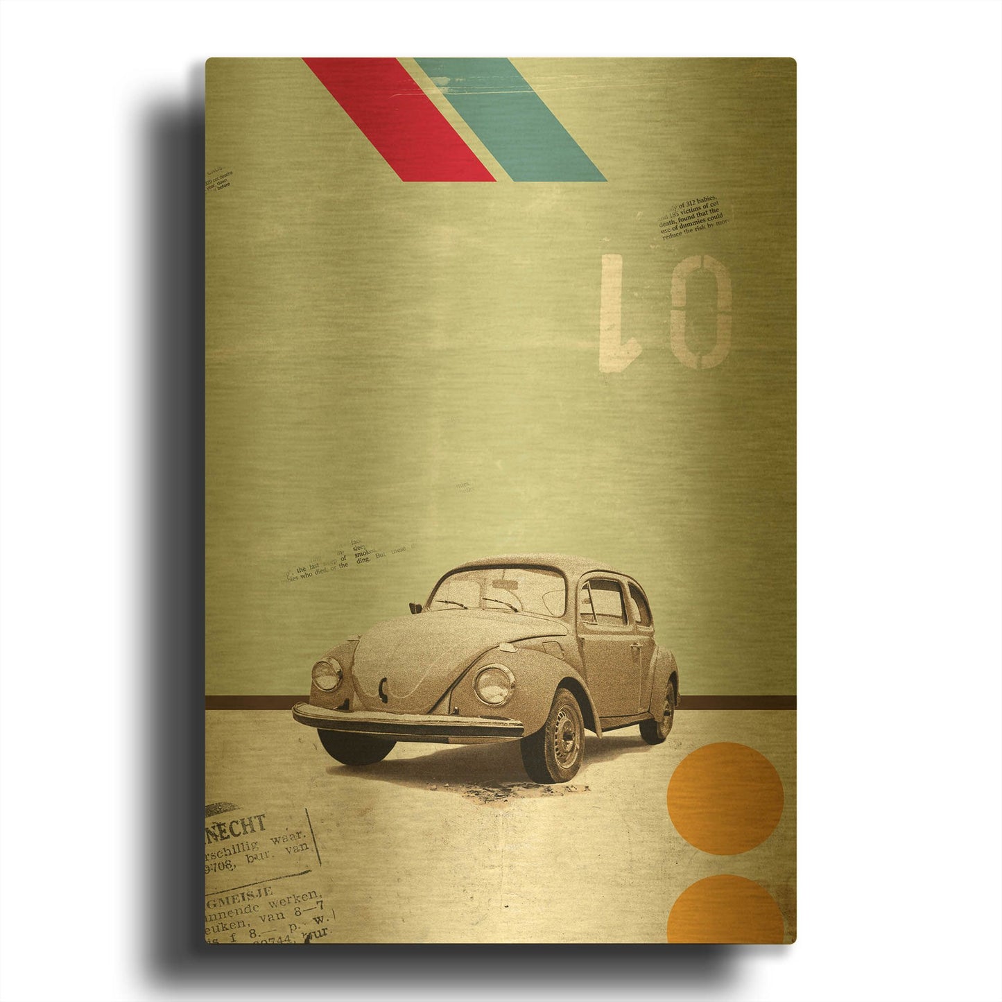'The Beetle' By Elo Marc Gold Metal Wall Art