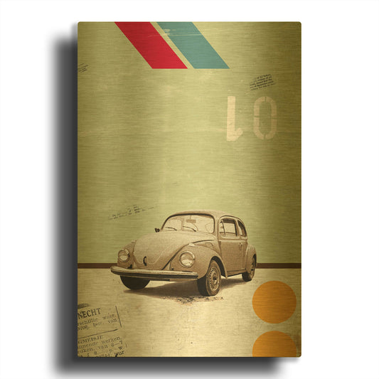 'The Beetle' By Elo Marc Gold Metal Wall Art