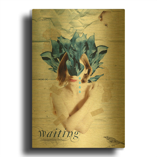 'Waiting' By Elo Marc Gold Metal Wall Art