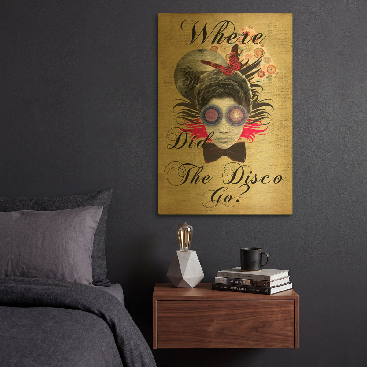'Where Did The Disco Go' By Elo Marc Gold Metal Wall Art