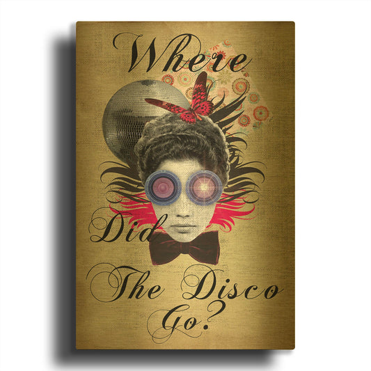 'Where Did The Disco Go' By Elo Marc Gold Metal Wall Art