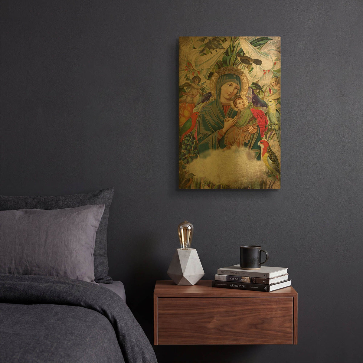 'Madonna And Child' By Elo Marc Gold Metal Wall Art