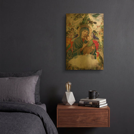 'Madonna And Child' By Elo Marc Gold Metal Wall Art