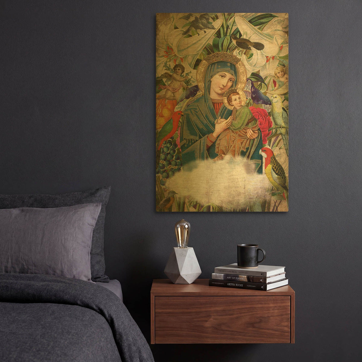 'Madonna And Child' By Elo Marc Gold Metal Wall Art