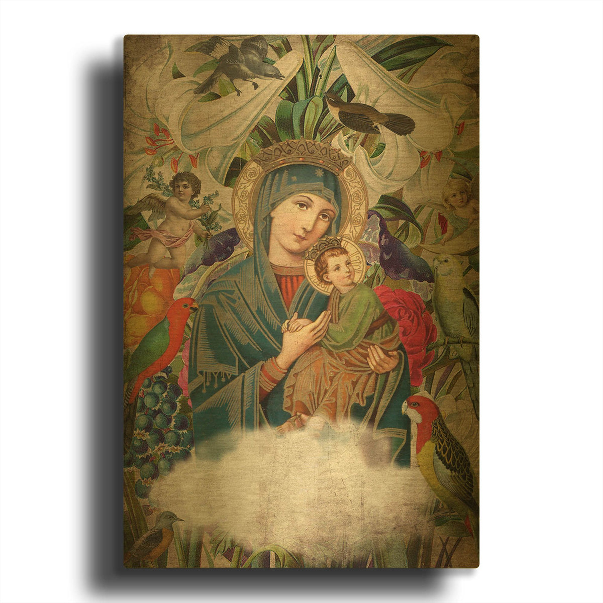 'Madonna And Child' By Elo Marc Gold Metal Wall Art