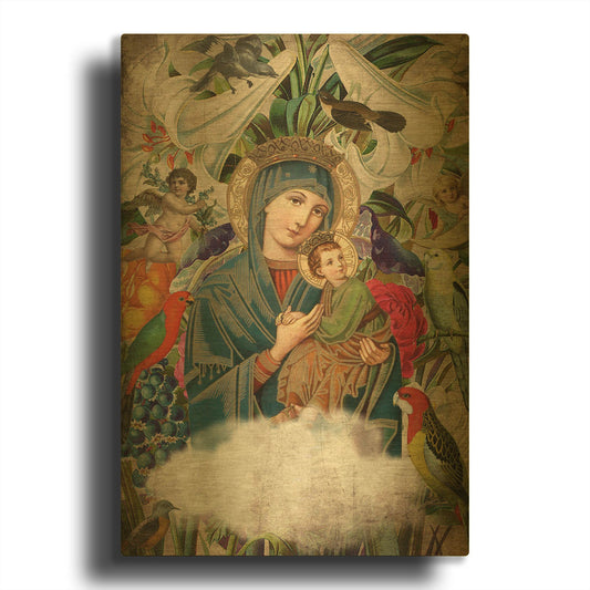 'Madonna And Child' By Elo Marc Gold Metal Wall Art