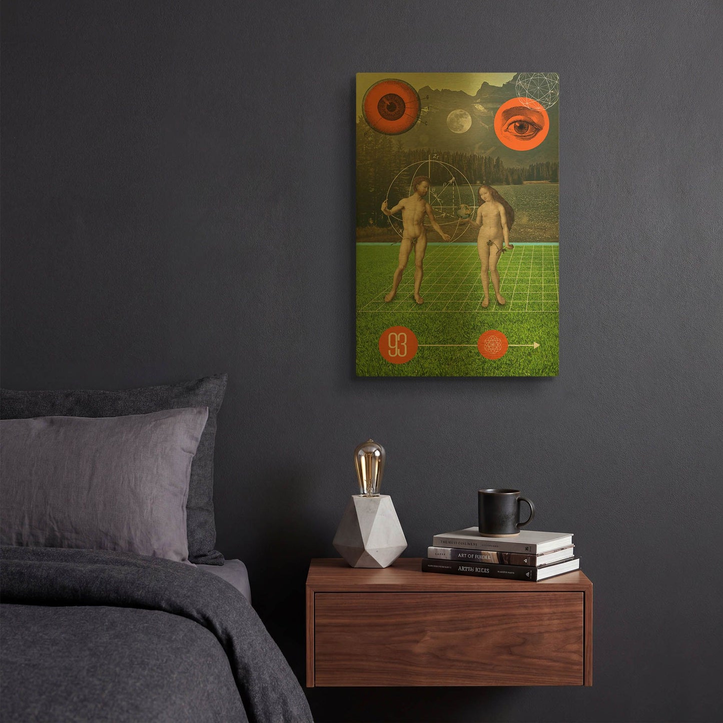 'Paradise Is Here' By Elo Marc Gold Metal Wall Art