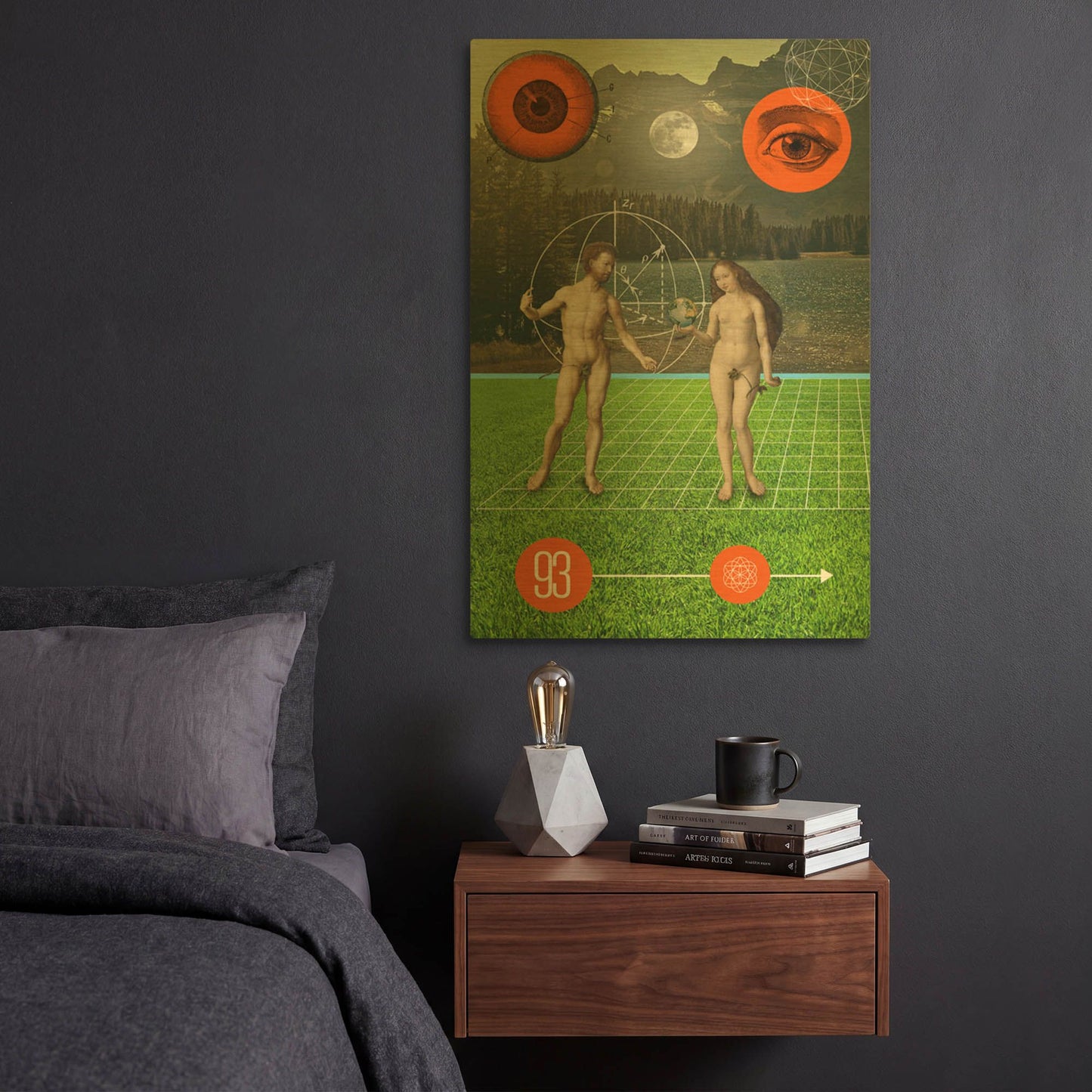 'Paradise Is Here' By Elo Marc Gold Metal Wall Art