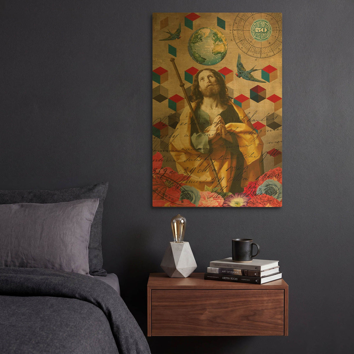 'The Alchemist' By Elo Marc Gold Metal Wall Art