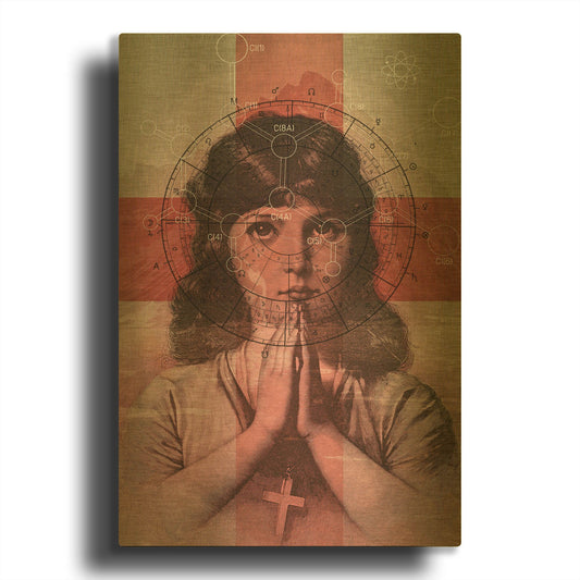 'The Christian Girl' By Elo Marc Gold Metal Wall Art