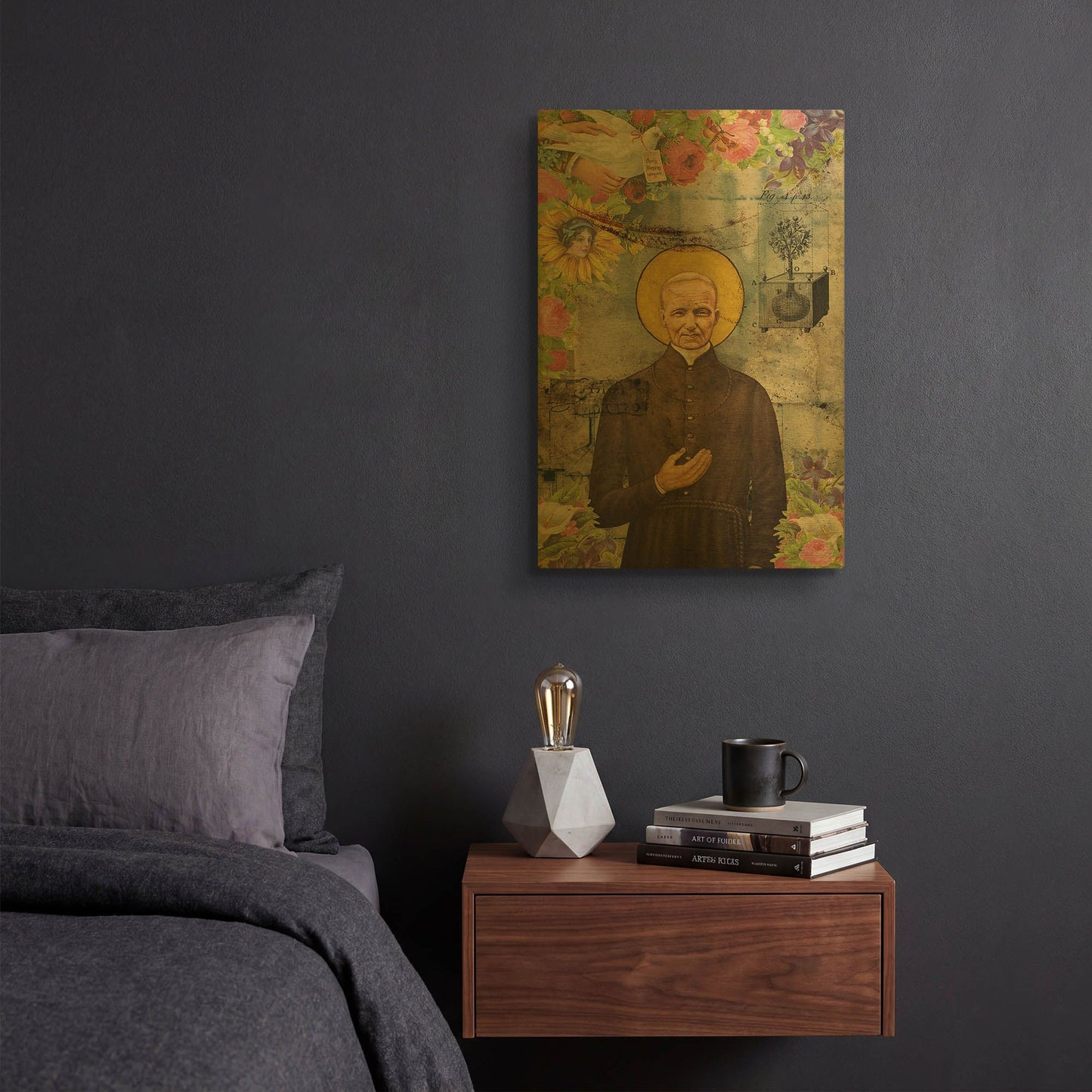 'The Holy Father' By Elo Marc Gold Metal Wall Art