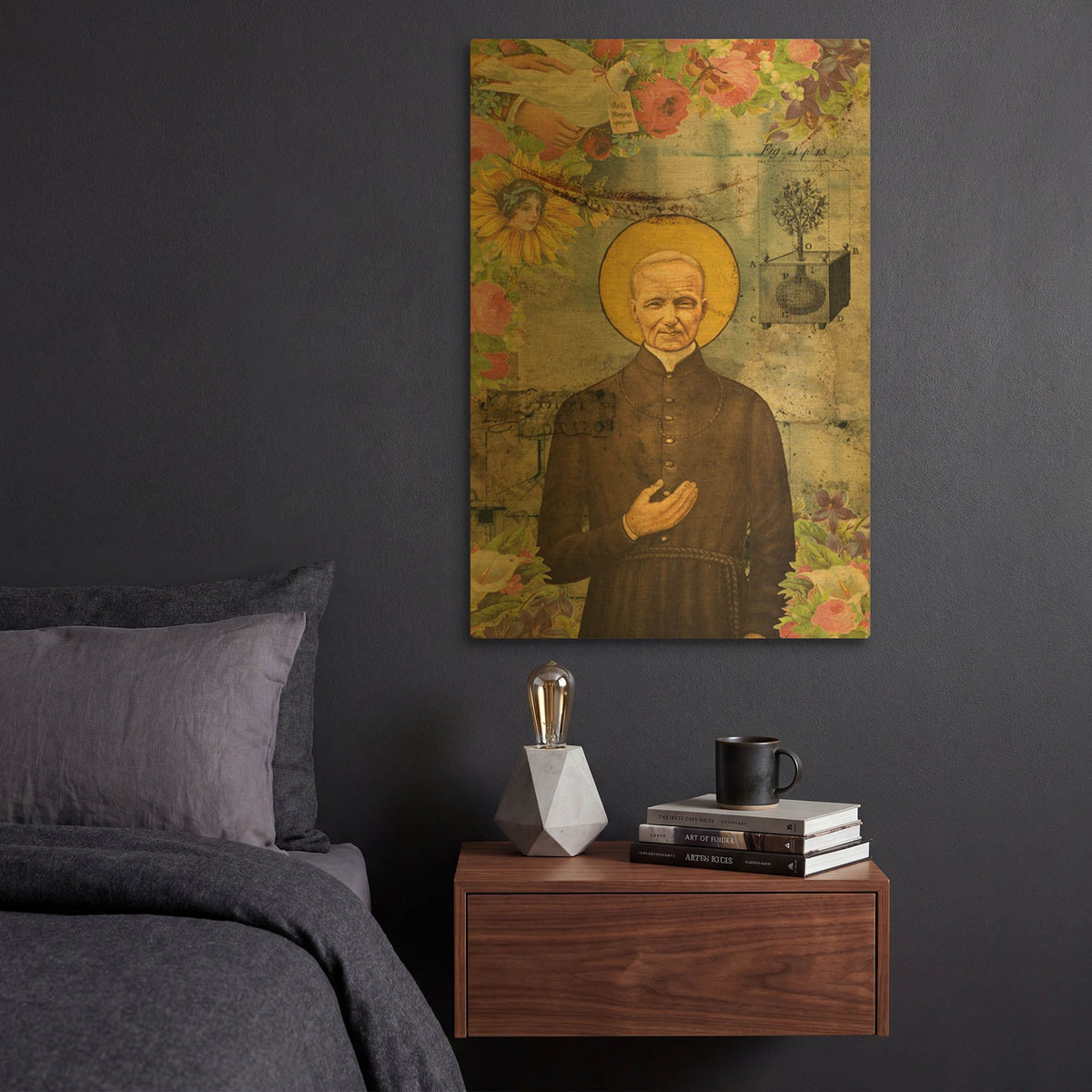 'The Holy Father' By Elo Marc Gold Metal Wall Art