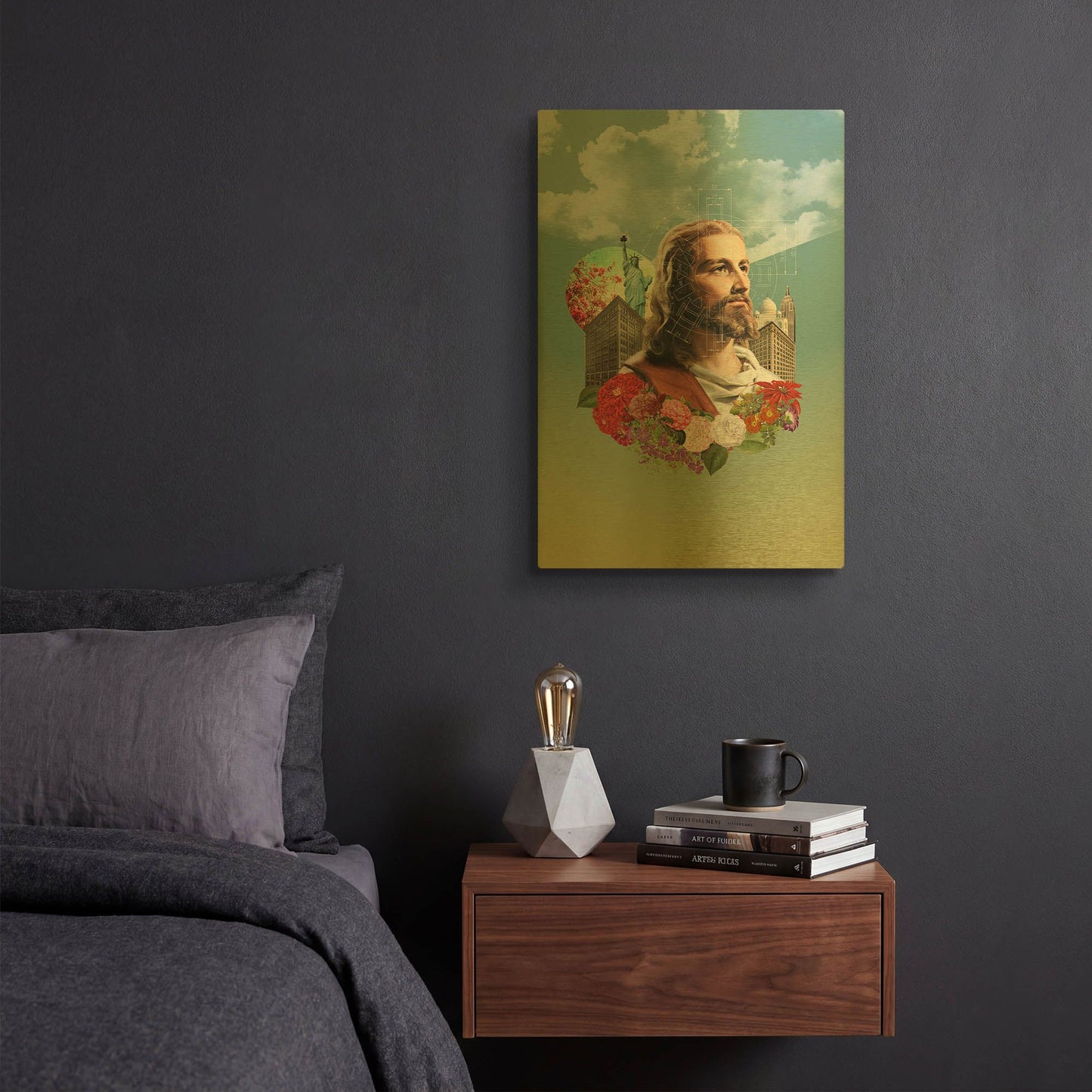 'The Messenger' By Elo Marc Gold Metal Wall Art