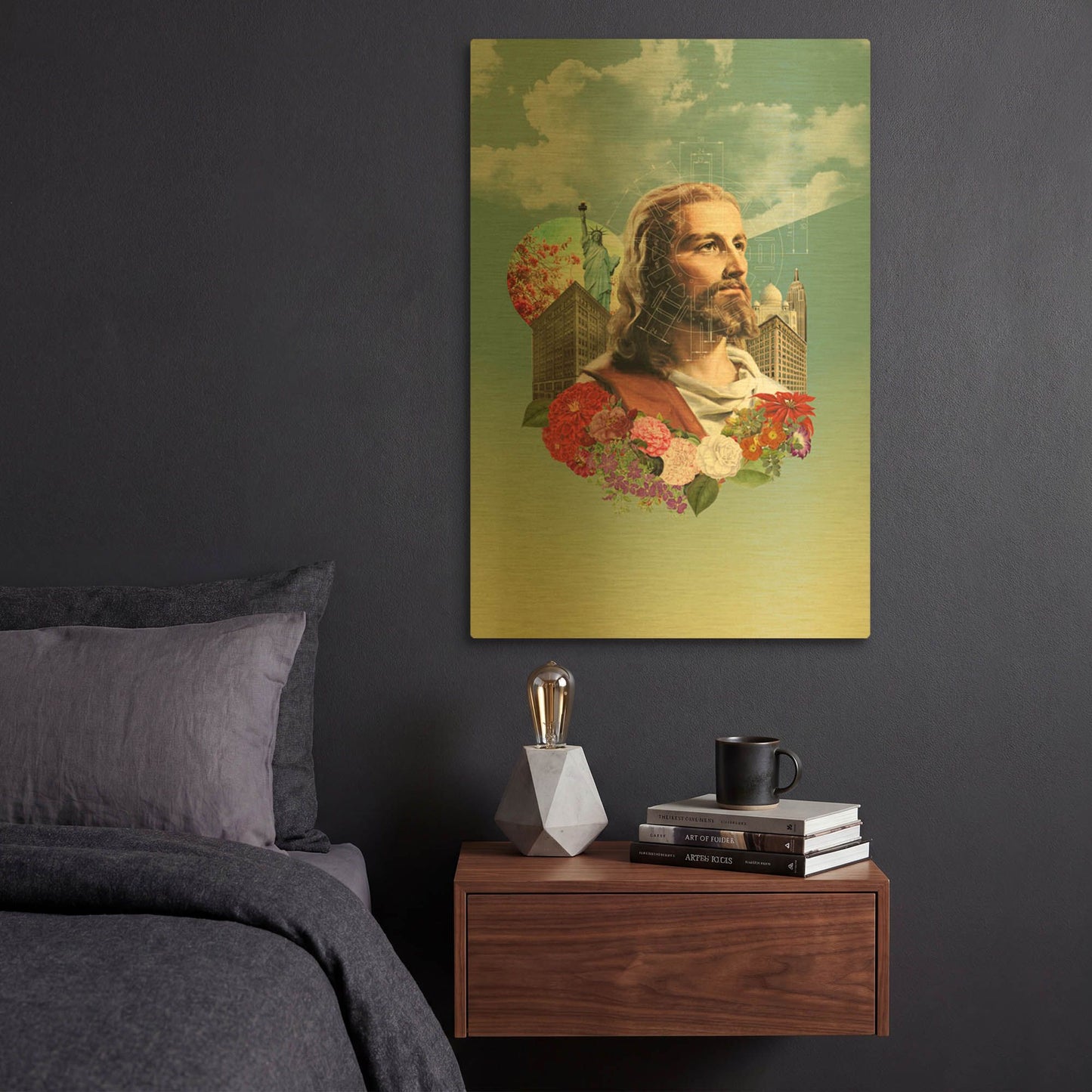 'The Messenger' By Elo Marc Gold Metal Wall Art