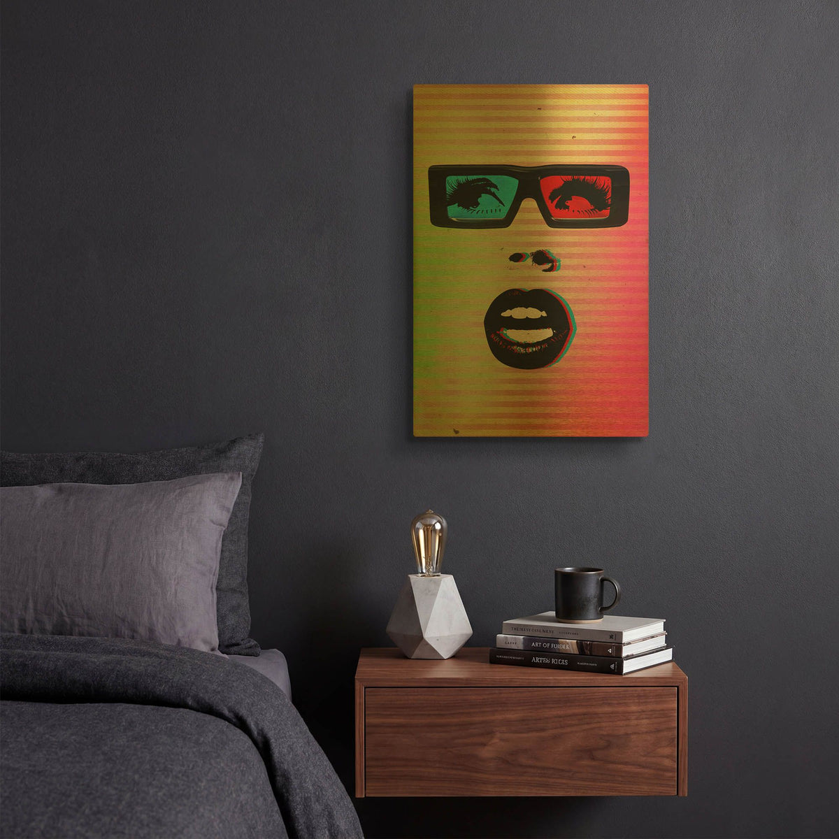 '3D' By Elo Marc Gold Metal Wall Art