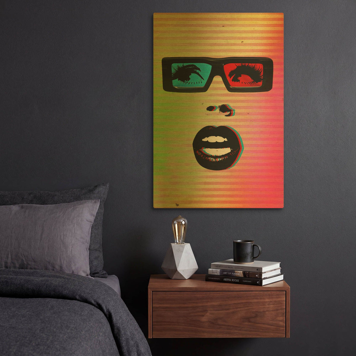 '3D' By Elo Marc Gold Metal Wall Art