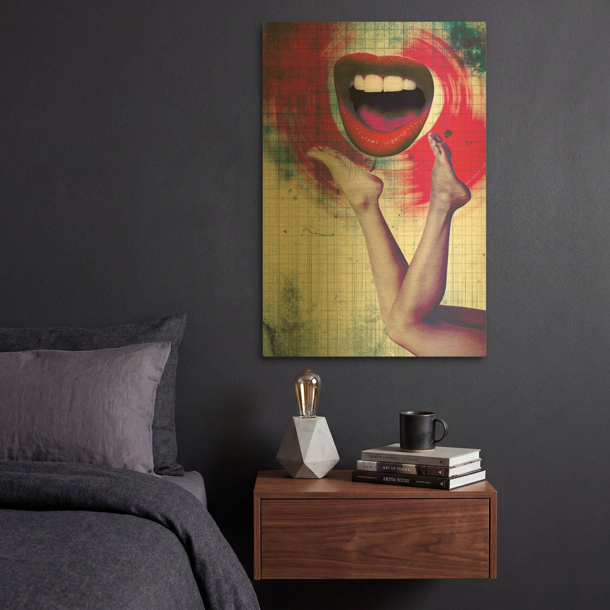 'Bla Bla Bla' By Elo Marc Gold Metal Wall Art