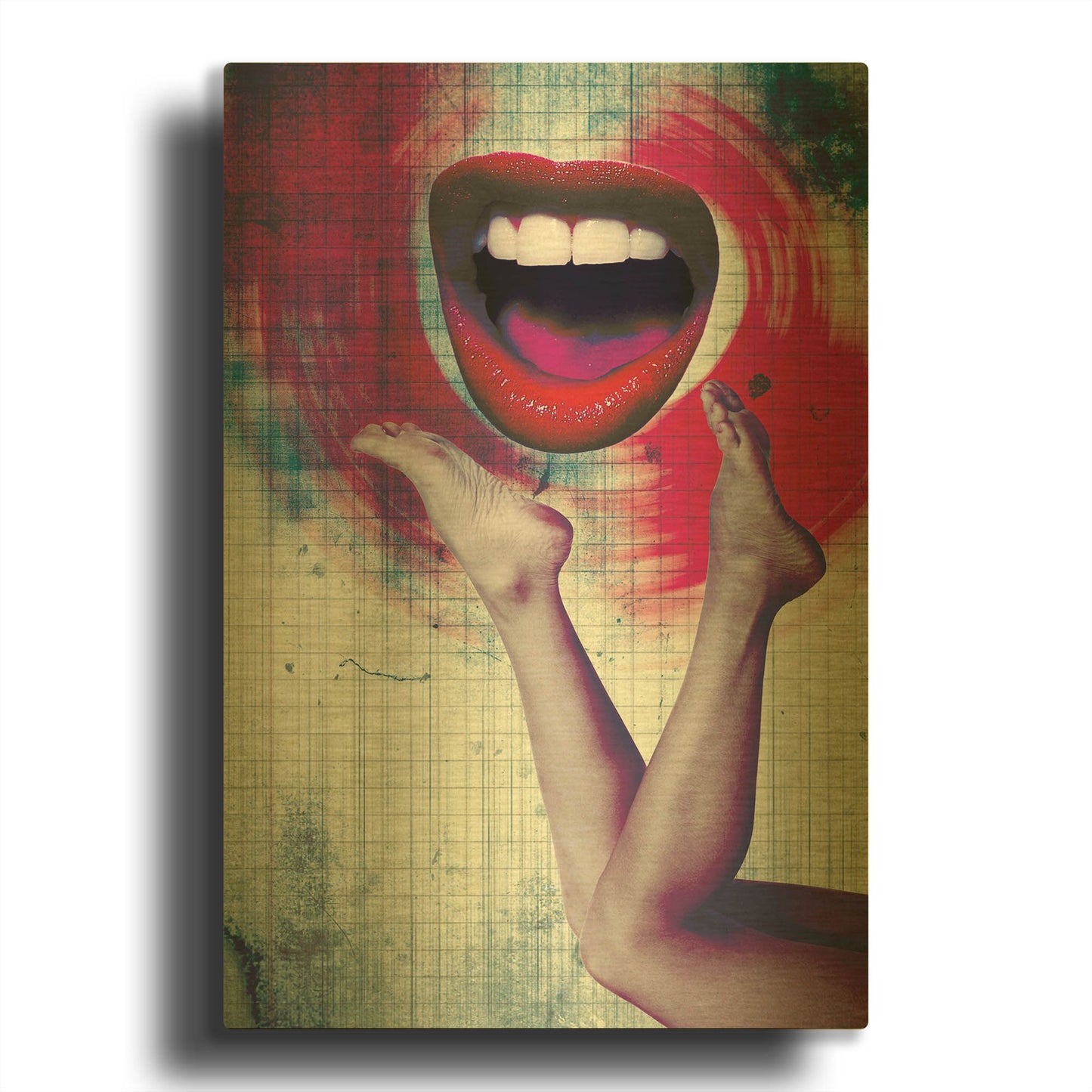 'Bla Bla Bla' By Elo Marc Gold Metal Wall Art