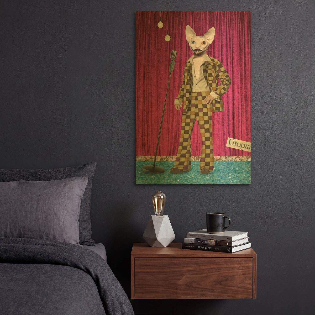 'Boogie Nights' By Elo Marc Gold Metal Wall Art