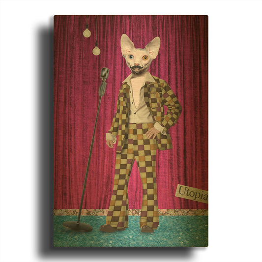 'Boogie Nights' By Elo Marc Gold Metal Wall Art