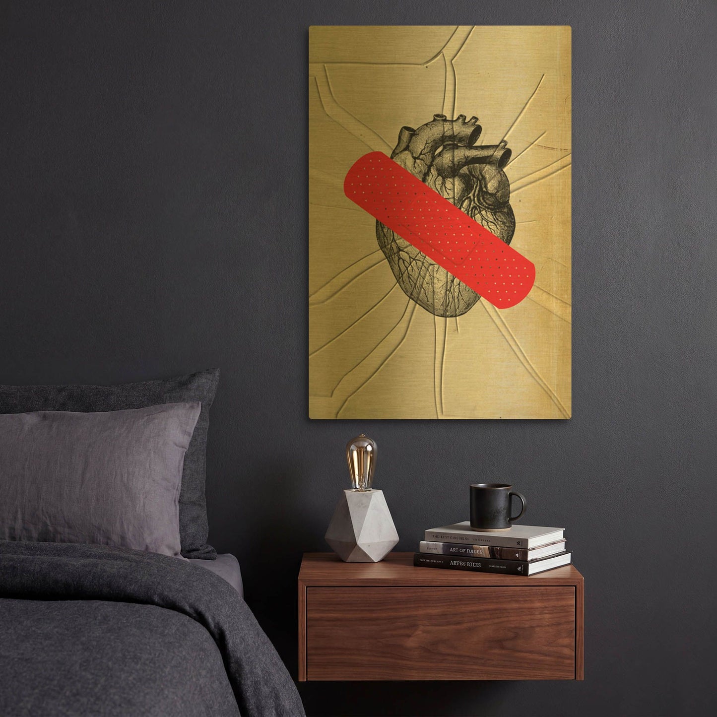 'First Aid' By Elo Marc Gold Metal Wall Art