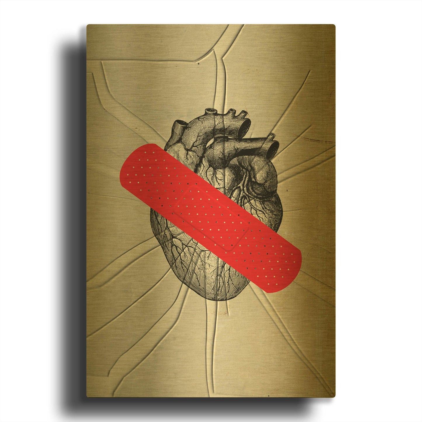 'First Aid' By Elo Marc Gold Metal Wall Art
