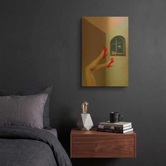 'Inboxed' By Elo Marc Gold Metal Wall Art