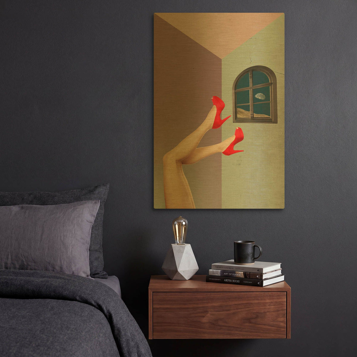 'Inboxed' By Elo Marc Gold Metal Wall Art