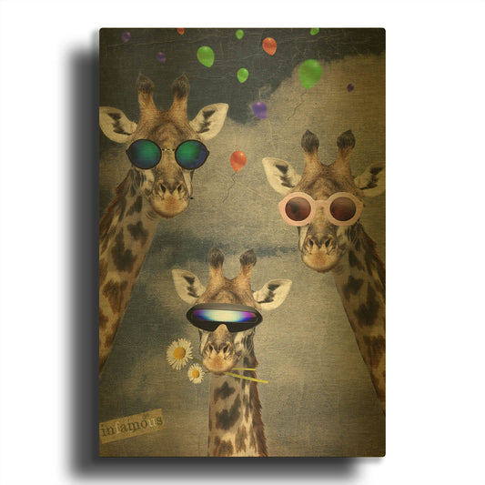 'Lets Take A Sellfie' By Elo Marc Gold Metal Wall Art