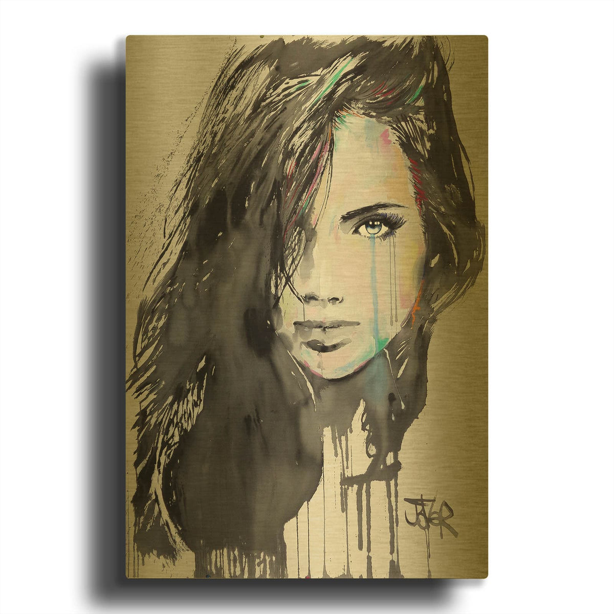 'Talisman' By Loui Jover Gold Metal Wall Art