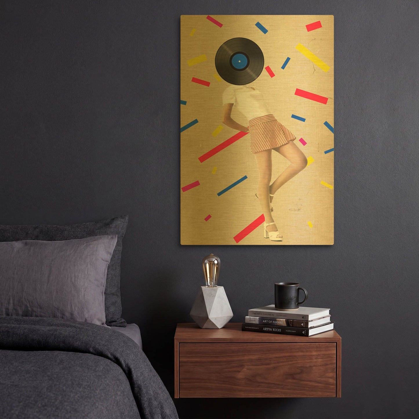 'The Party Never Ends' By Elo Marc Gold Metal Wall Art