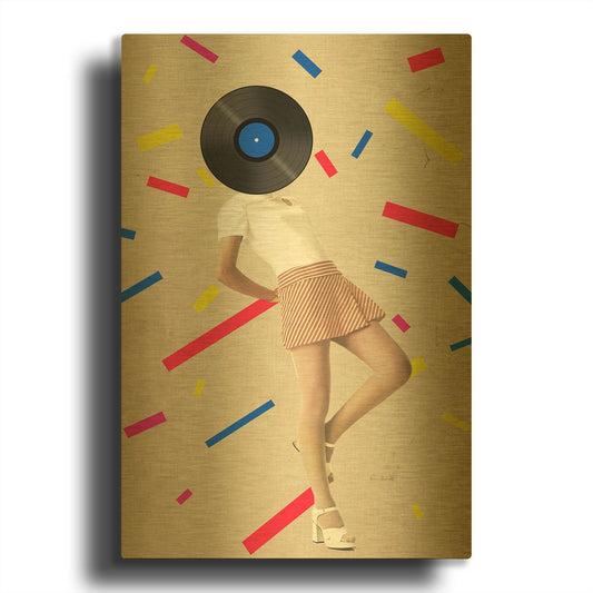 'The Party Never Ends' By Elo Marc Gold Metal Wall Art