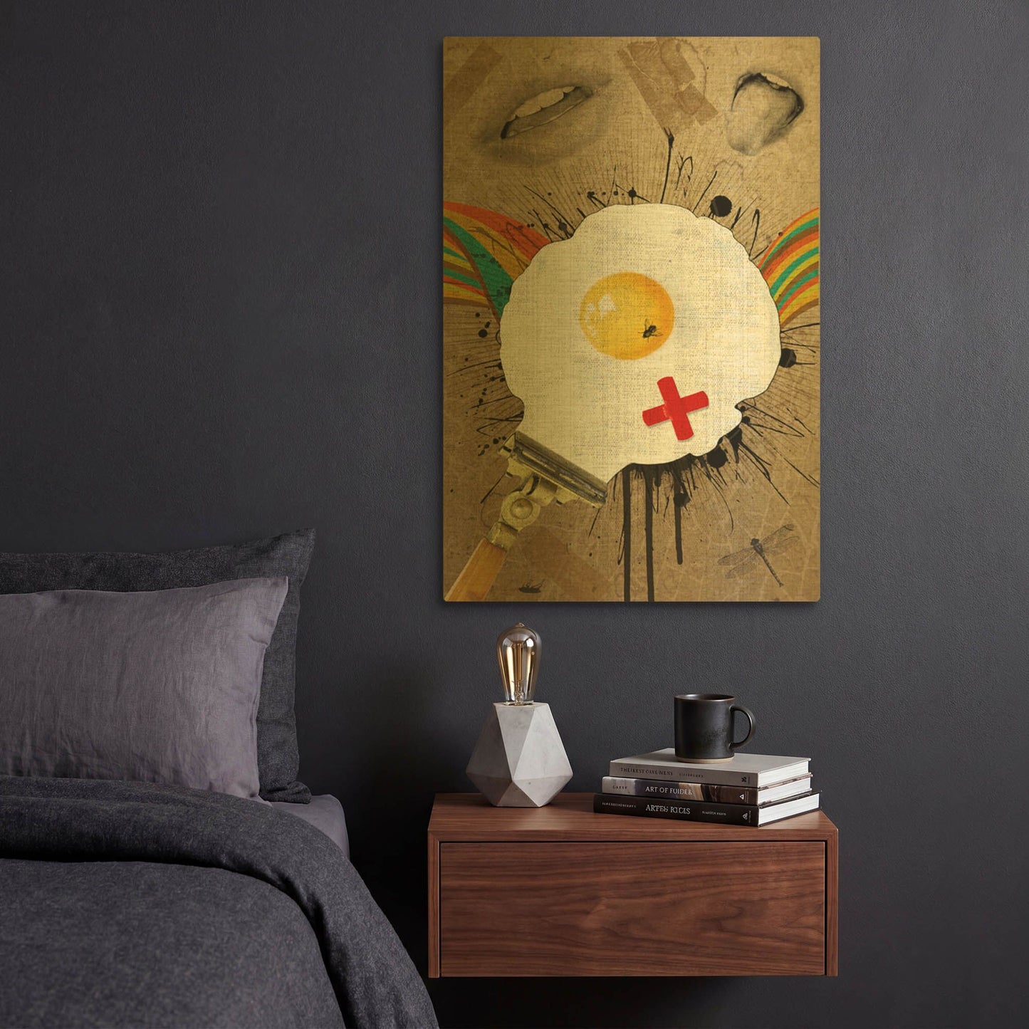 'Time for Breakfast' By Elo Marc Gold Metal Wall Art