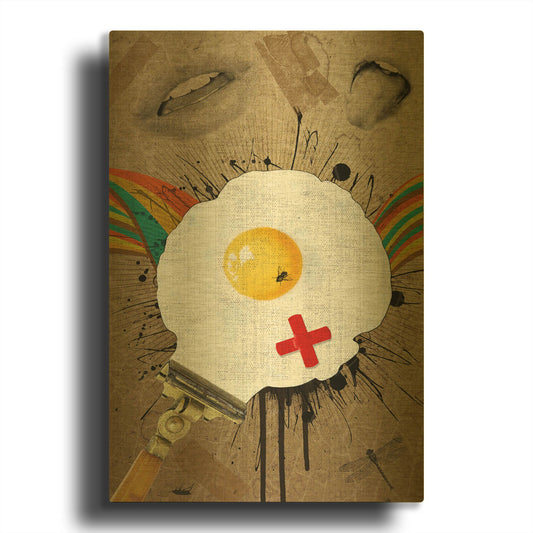 'Time for Breakfast' By Elo Marc Gold Metal Wall Art