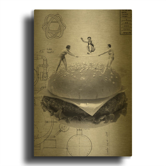 'American Dream' By Elo Marc Gold Metal Wall Art