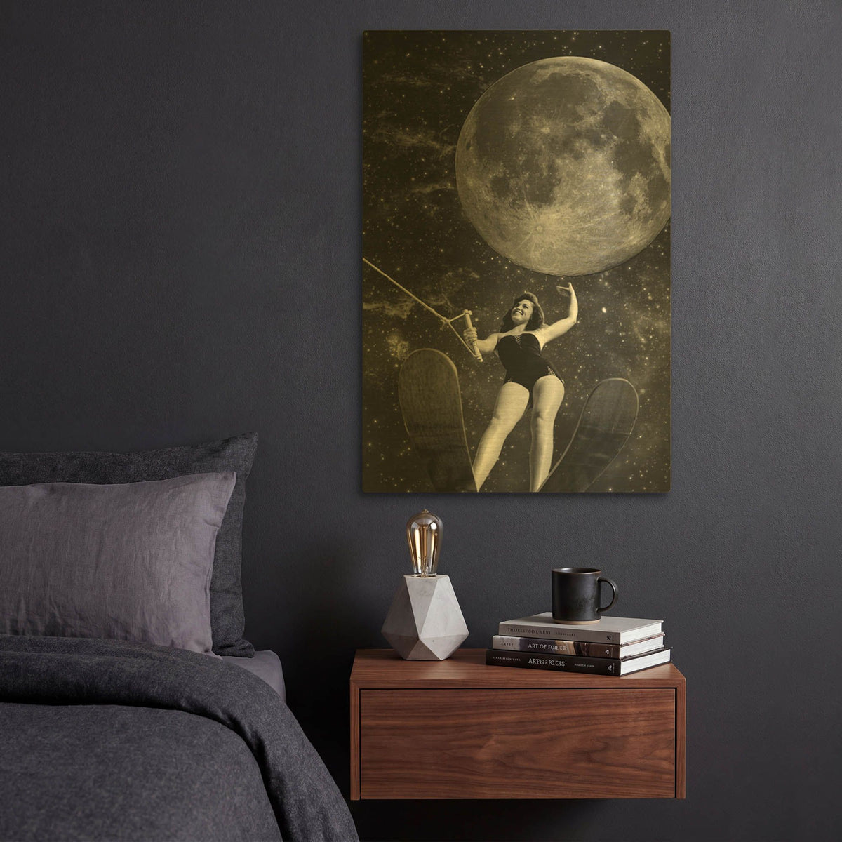 'Out There' By Elo Marc Gold Metal Wall Art