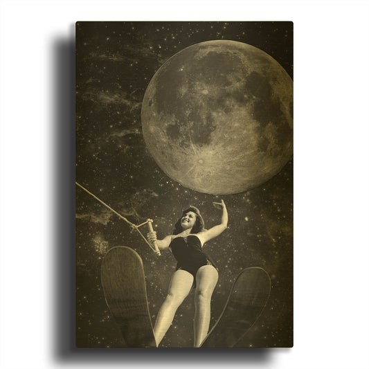 'Out There' By Elo Marc Gold Metal Wall Art