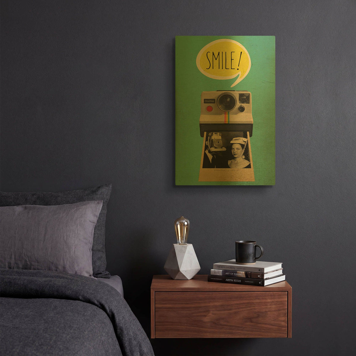 'Smile' By Elo Marc Gold Metal Wall Art