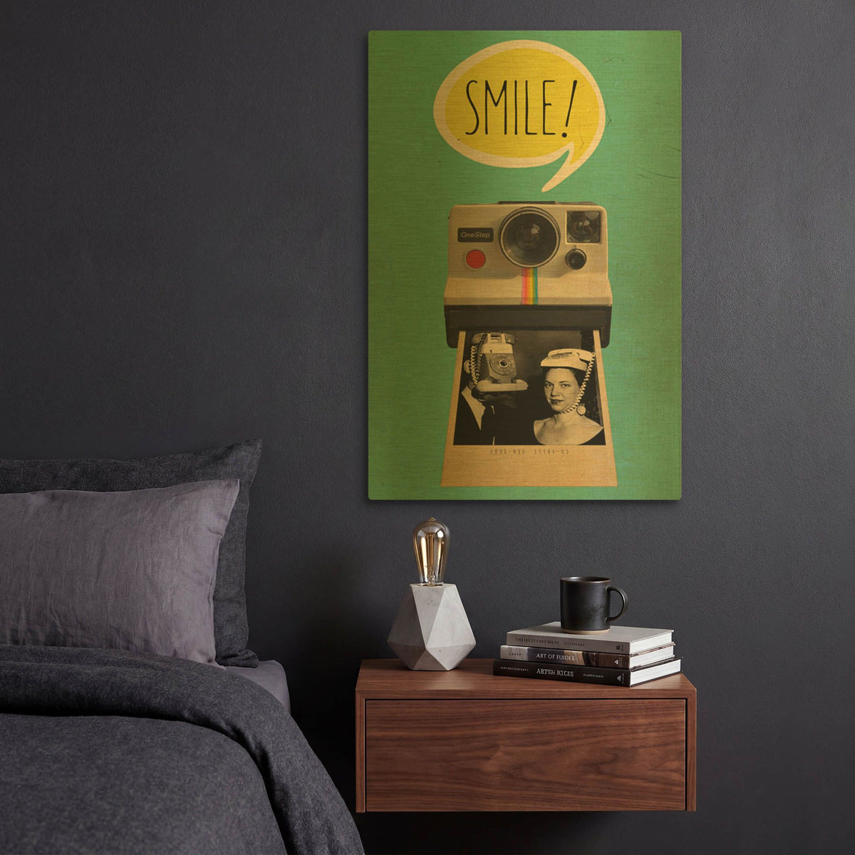 'Smile' By Elo Marc Gold Metal Wall Art