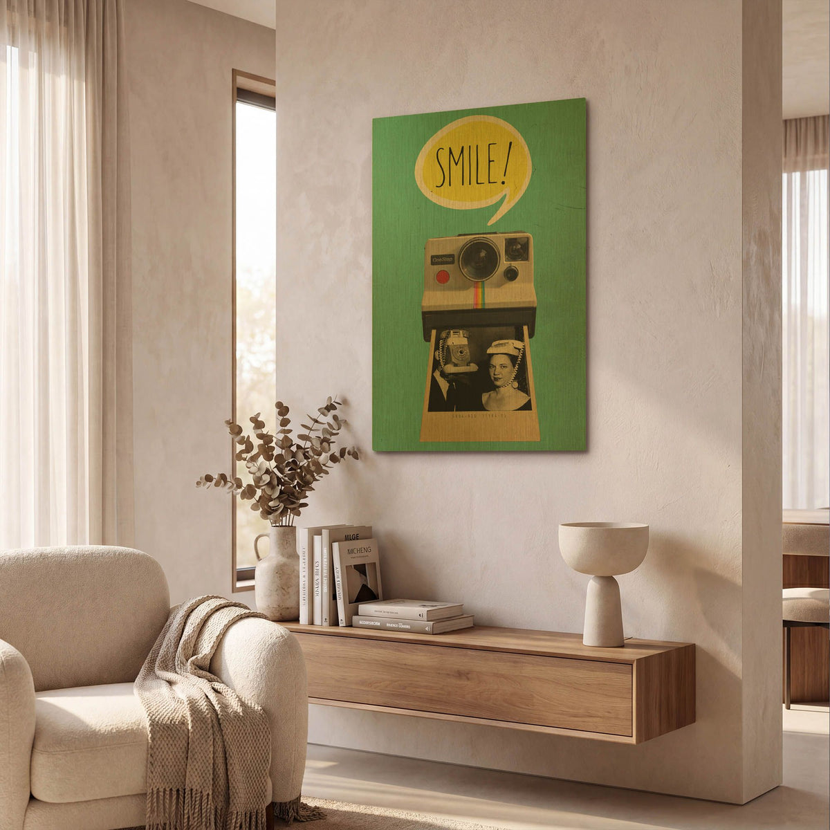'Smile' By Elo Marc Gold Metal Wall Art