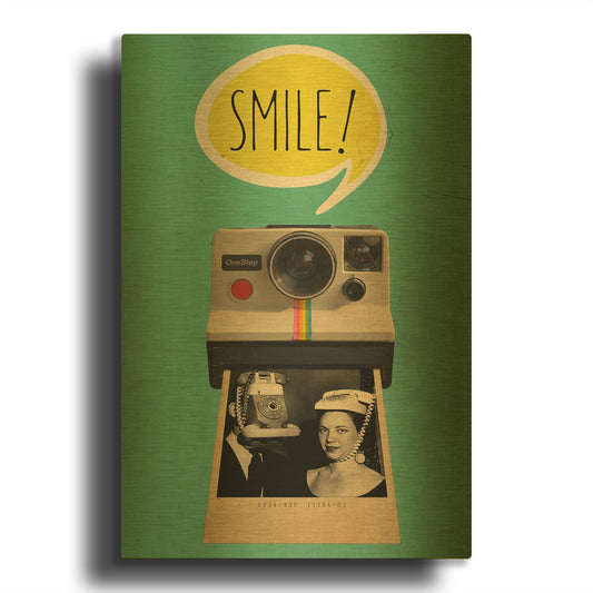 'Smile' By Elo Marc Gold Metal Wall Art