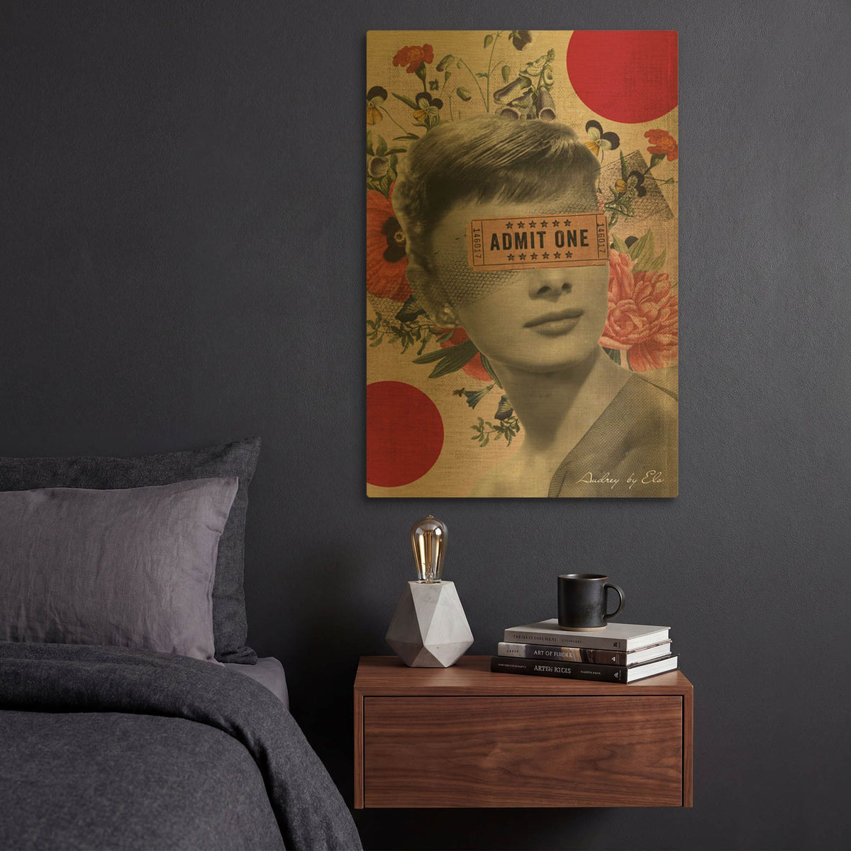 'Audrey' By Elo Marc Gold Metal Wall Art