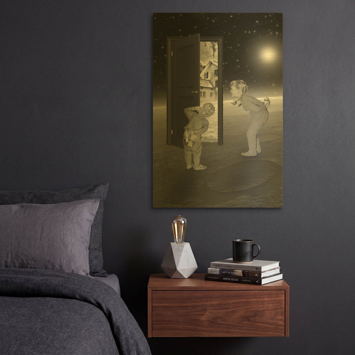 'Child' By Elo Marc Gold Metal Wall Art