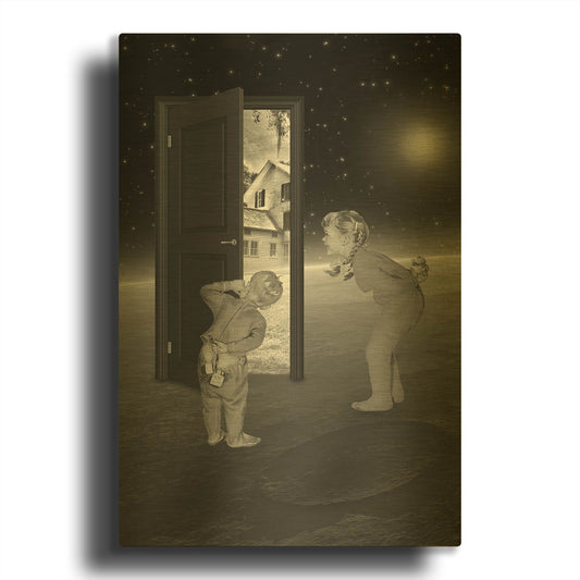 'Child' By Elo Marc Gold Metal Wall Art