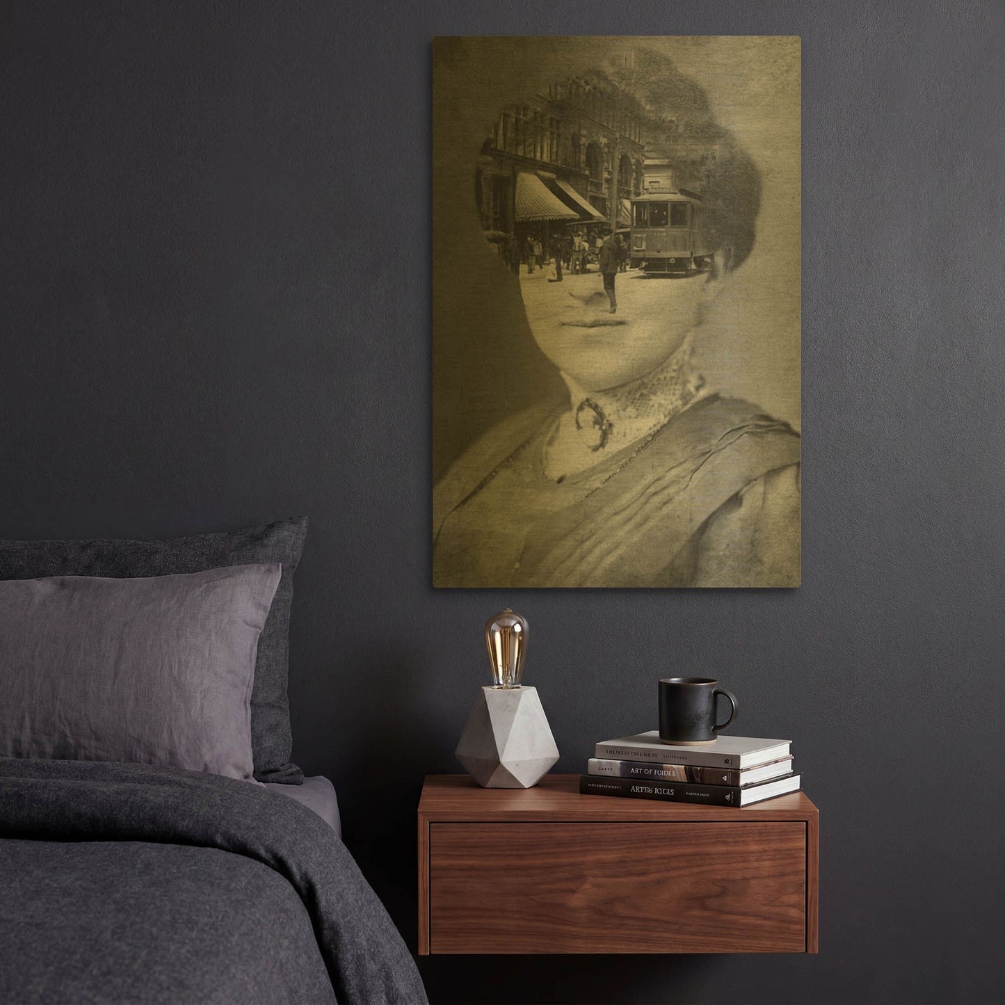 'Faded' By Elo Marc Gold Metal Wall Art