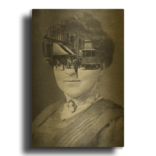 'Faded' By Elo Marc Gold Metal Wall Art