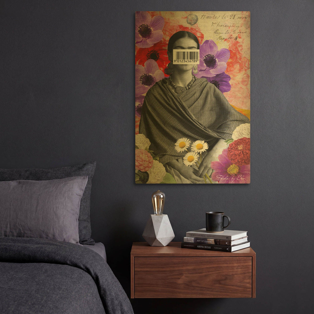 'Frida' By Elo Marc Gold Metal Wall Art