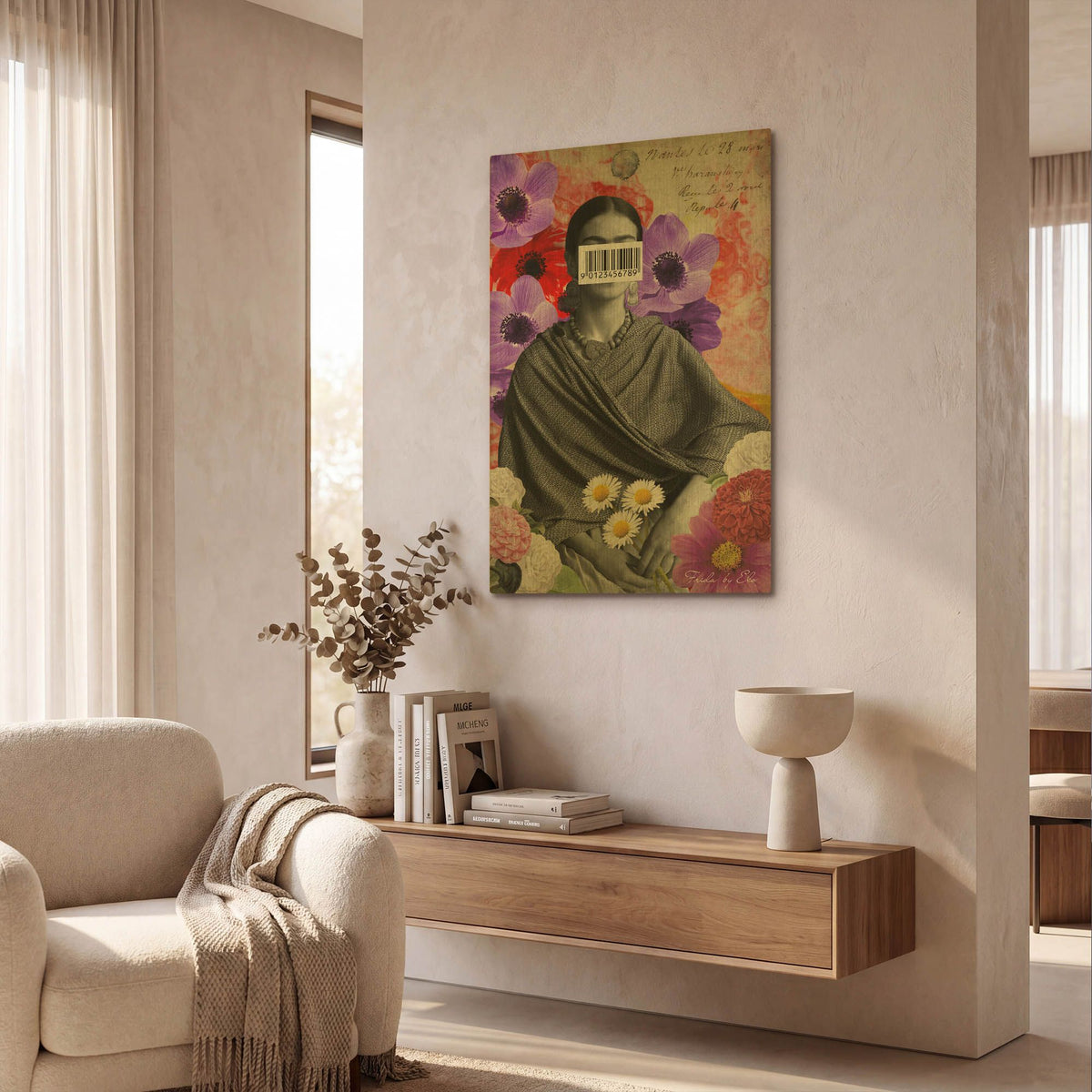 'Frida' By Elo Marc Gold Metal Wall Art