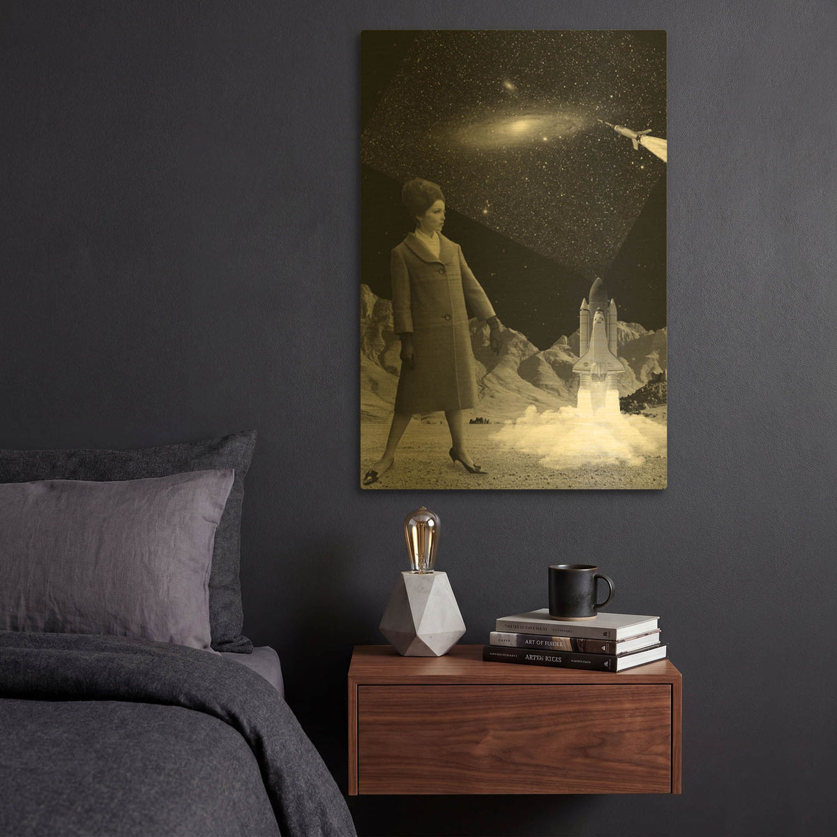 'Launched' By Elo Marc Gold Metal Wall Art